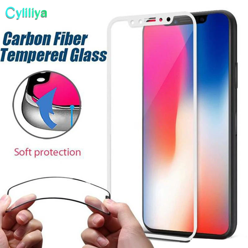 Цветное закаленное стекло с полным покрытием для iPhone 8 Plus X защитная пленка