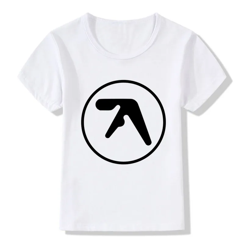 Забавная детская футболка с принтом Aphex Twin летние топы для мальчиков и девочек