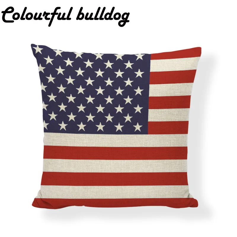 Оптовая продажа чехол для подушки с флагом страны английский американский