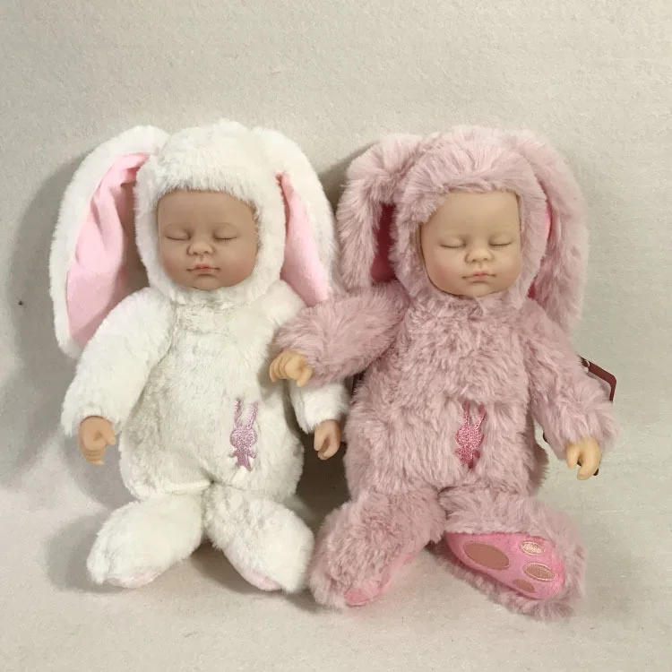 Очень милые 45 см Моделирование куклы & Reborn baby doll сна успокоить Модная Кукла Кролик