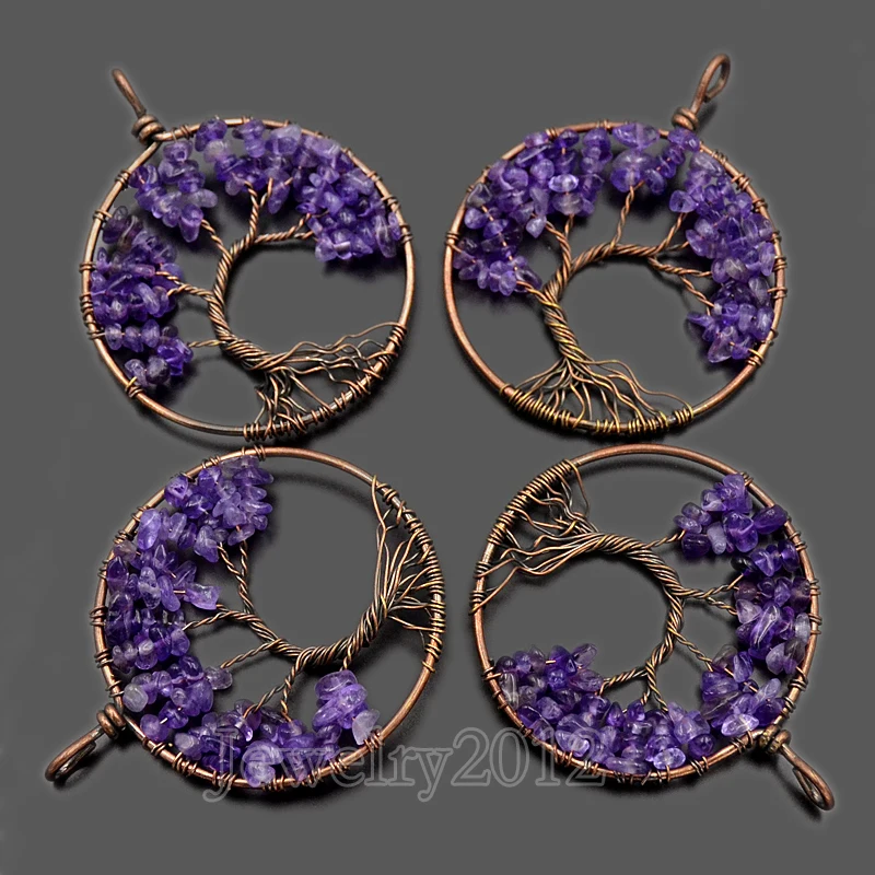 Ожерелье рейки из натурального камня Amethys t 10 шт./лот|stone tree|gem stone treesgem |
