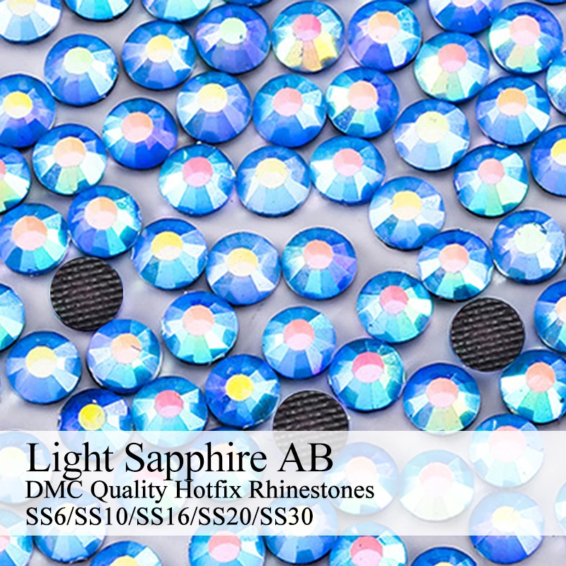 

Polaris SS6-SS30 Machine Cut Light Sapphire AB Strass DMC Hotfix Rhinestones For Garment Accessories