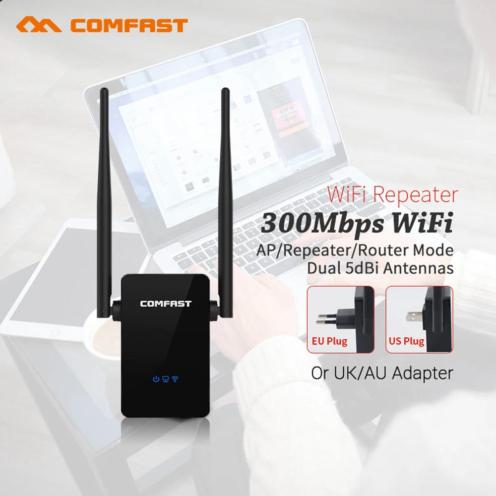 Comfast CF WR302SWireless Wi fi роутер повторитель 300 м 10dBi антенна ретранслятор сигнала 802.11N/B/G