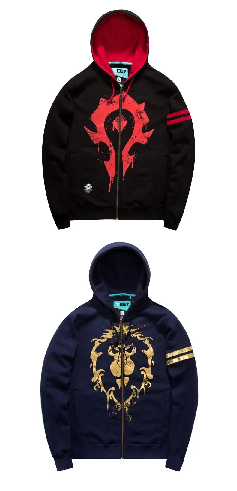 TEE7 мужская повседневная одежда WOW хлопковая толстовка с капюшоном World of Tribe Forever Emblem For the glory of the orde
