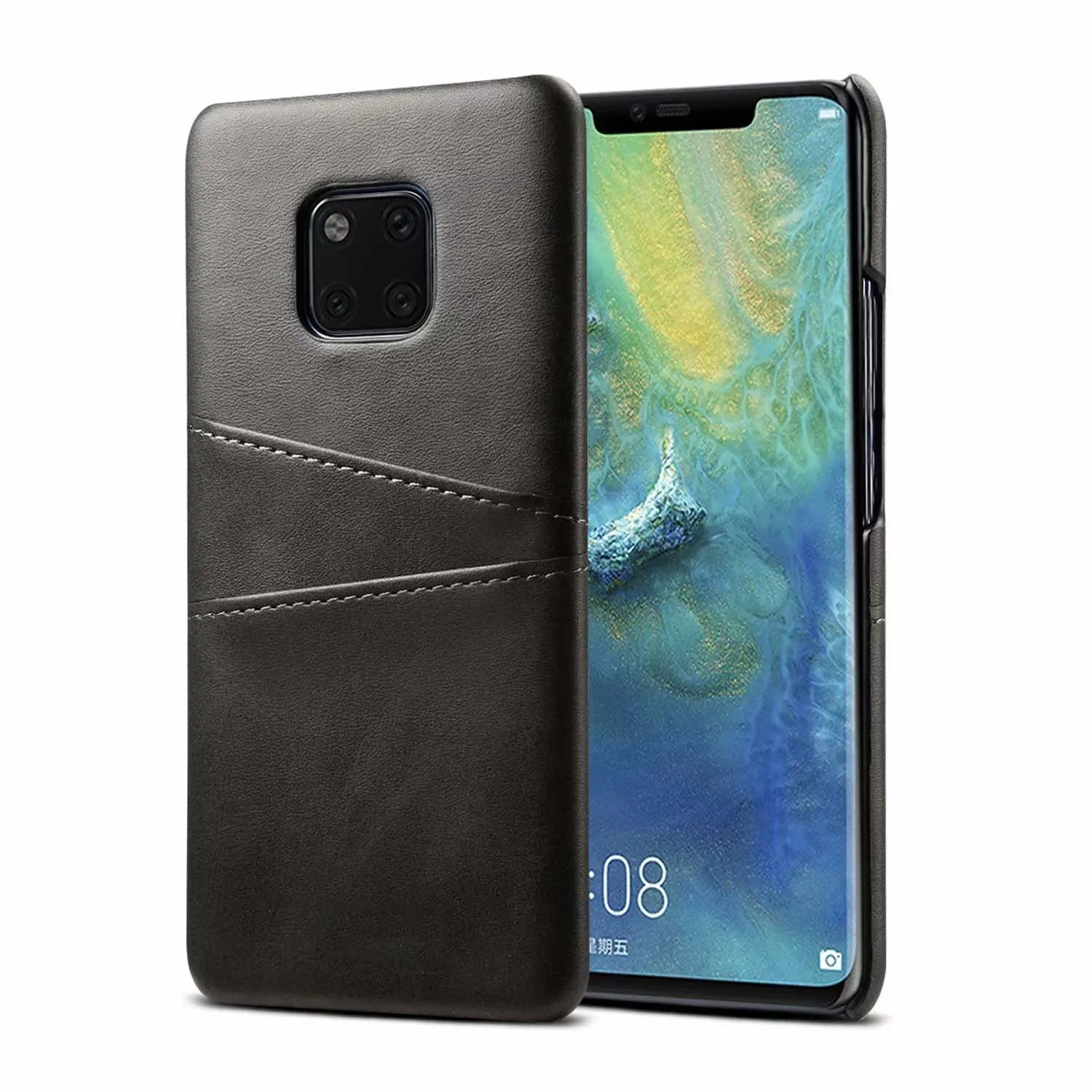 Чехол из натуральной кожи для Huawei P30 Pro Винтажный чехол в стиле ретро задняя