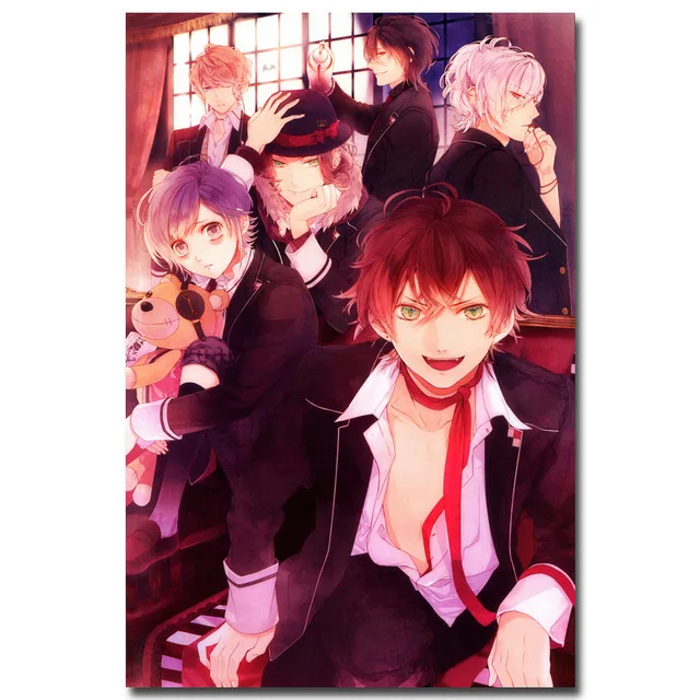 Алмазная вышивка 5D DIY картина домашний декор Diabolik Lovers живопись Аниме Полный квадратный дрель вышивка крестиком настенная наклейка ручной работы - Цвет: Diamond XJNN1820-05