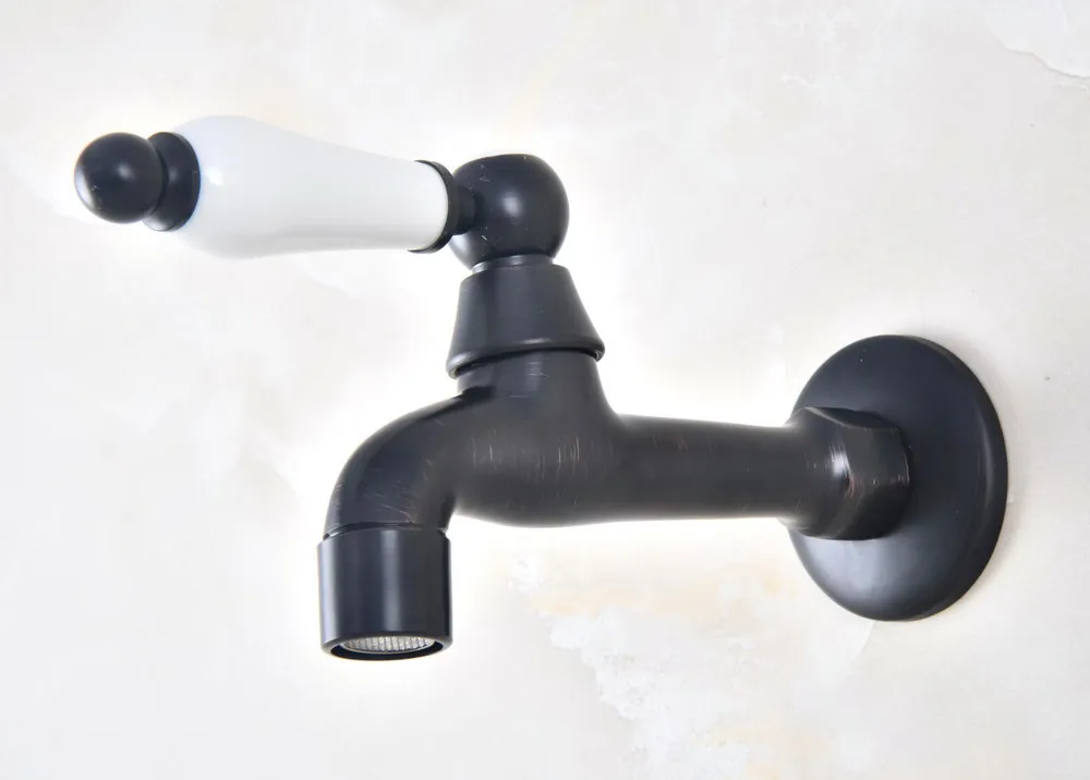 

Black Oil Rubbed Bronze Single Ceramic Handle Bathroom Mop Pool Faucet /Garden Water Tap / Laundry Sink Water Taps mav338