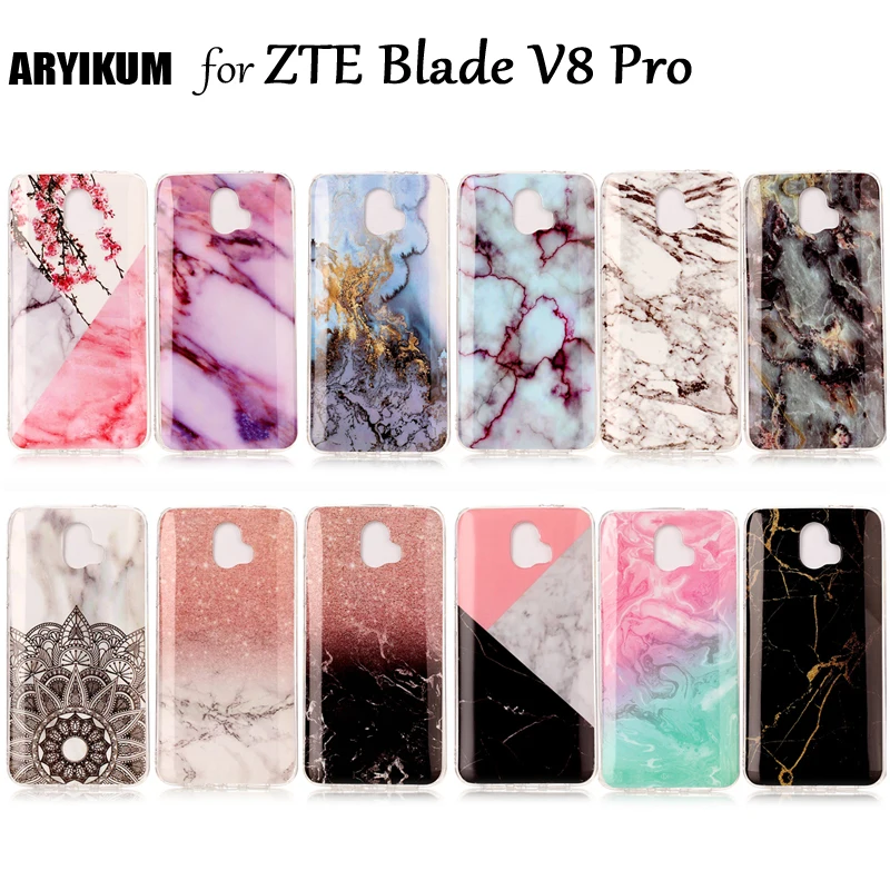 Luxury Marble Stone Case For ZTE Blade V8 Pro Z978 Soft TPU Rubber Cover 5.5 inch Phone Skin Shell |