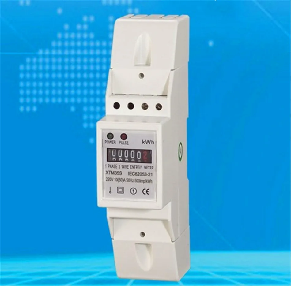 Single phase Din rail KWH Watt-hour meter Din rail Meter 10-100A 230V 60HZ