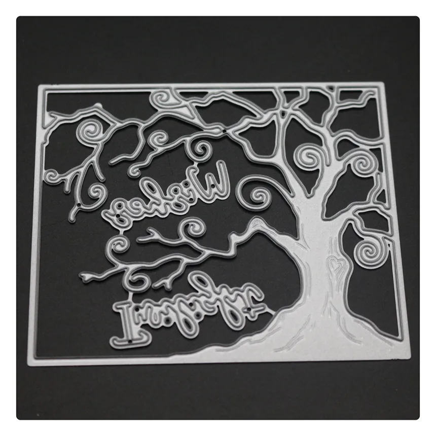 Металлические Вырубные штампы YINISE с изображением дерева для рельефной