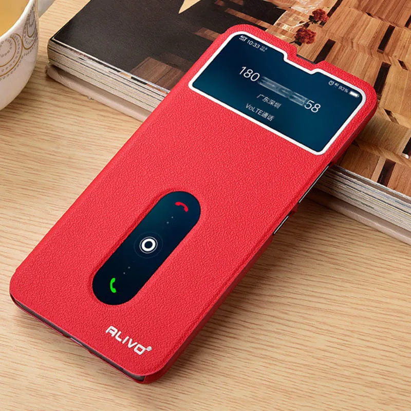 Red ДЛЯ Vivo V15 Pro Кожаный чехол для просмотра окна Книга Стенд откидная крышка для Vivo V15 V15Pro V 15 Pro VivoV15 чехол жесткие чехлы для телефонов - Цвет: Red