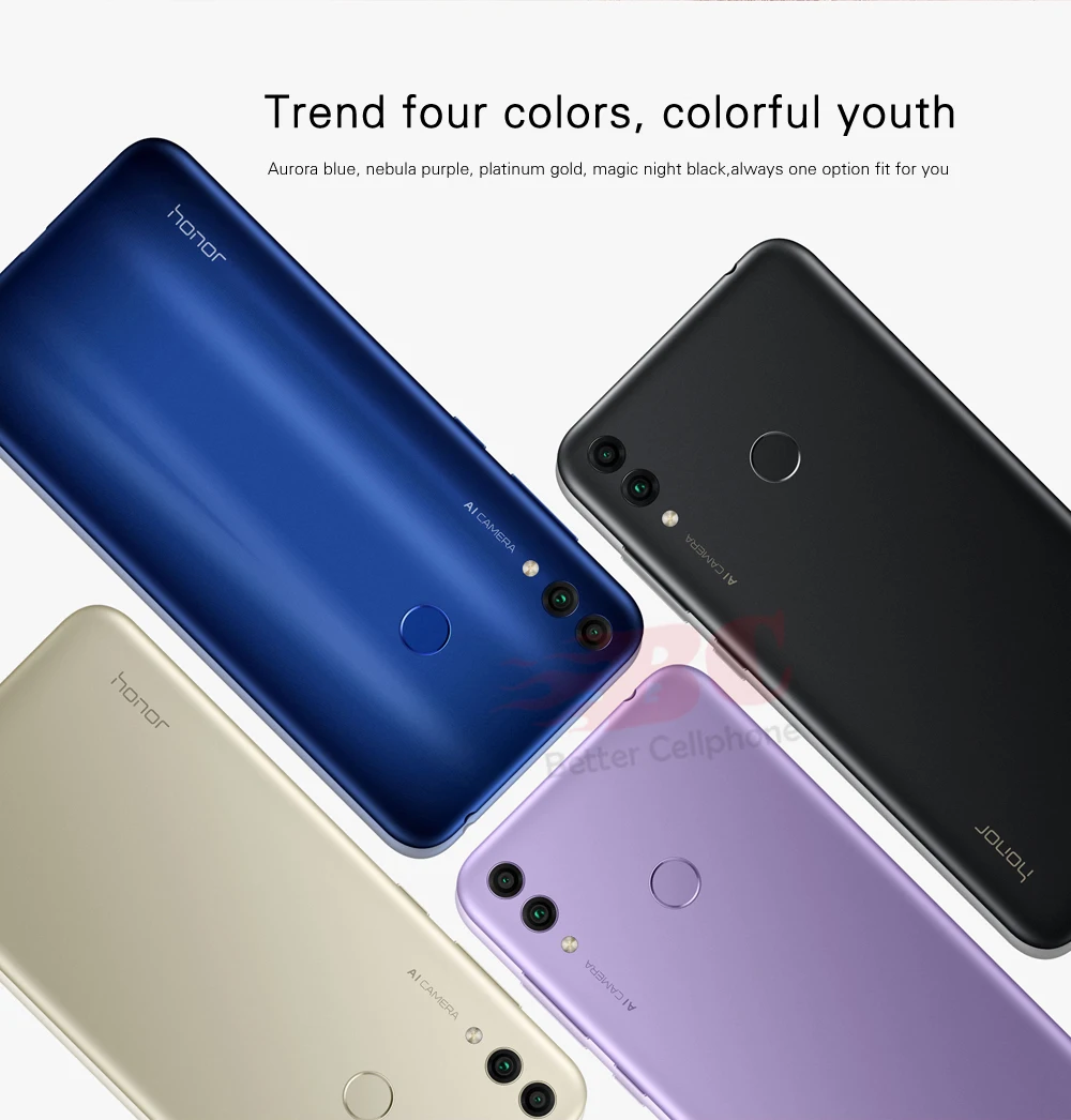Смартфон huawei honor 8C, 6,09 дюймов, Android 8,1, Восьмиядерный процессор Snapdragon 632, 4000 мА/ч, двойная задняя камера, МП, 4 Гб ram, 32 ГБ rom