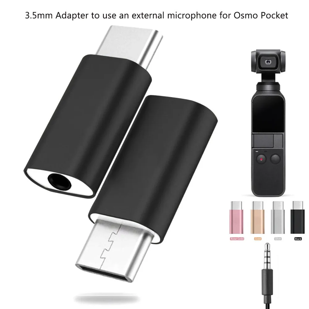 Адаптер типа C USB на 3 5 мм аудио адаптер для наушников сплав внешнего микрофона Osmo