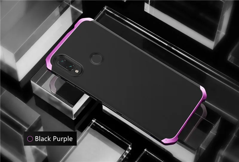 Защитный металлический чехол с алюминиевой рамкой для Xiaomi redmi note 7, чехол, ударопрочный жесткий чехол из поликарбоната для Xiaomi redmi note 6, 7, fundas capa