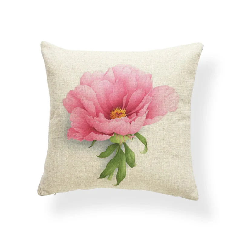 Чехол для подушки с изображением цветов гортензии розы мандалы пурсланы чехол растение аниме стул домашняя