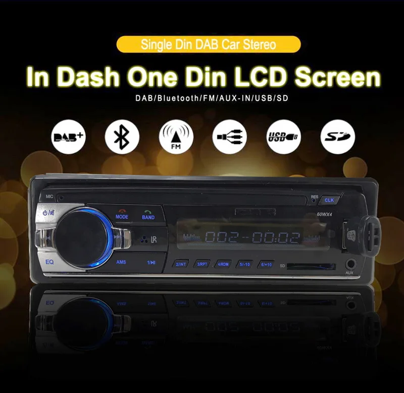 FM AM AUX DAB+ Bluetooth USB SD слот для карты радио кассетный плеер 1 DIN RDS ЖК-дисплей автомобильный аудио mp3-плеер Авторадио автомобильное радио