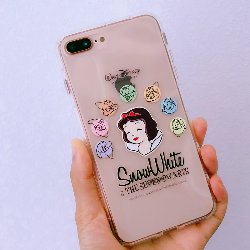 Для iPhone 8 8plus Белоснежка Принцесса Чехлы и пленка для экрана из закаленного стекла