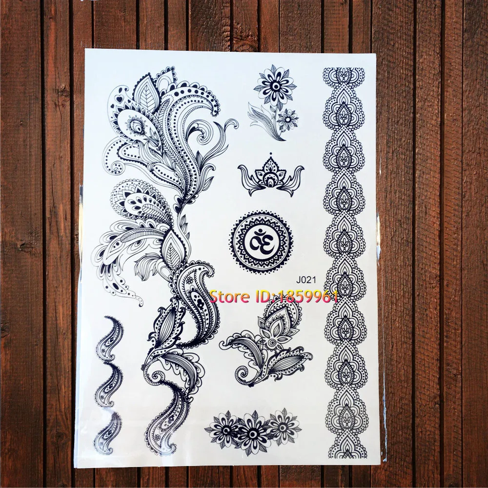 Подвески дизайн хна временная татуировка боди арт макияж тату Бабочка узор ABJ15