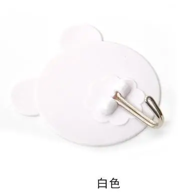 2pc 2pc seamless adhesive hook wall hooks for hanging clothes Kitchen Free Punching No Trace Hook Bear Bathroom Towel Storage Hook - Цвет: 2pc