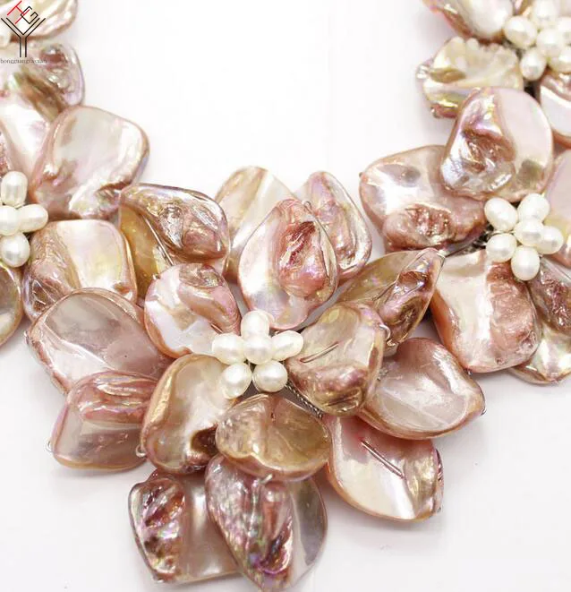 Женское ювелирное изделие натуральный белый жемчуг ярко-розовый фиолетовый 5