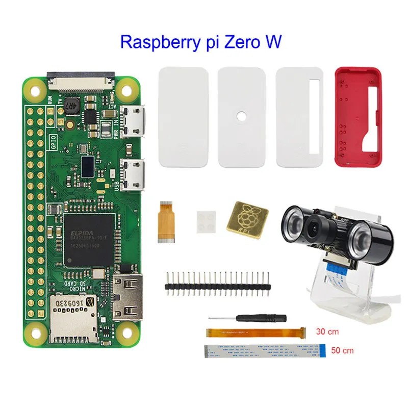 Raspberry Pi Zero 1 3 или W стартовый комплект + акриловый чехол GPIO заголовок теплоотвод