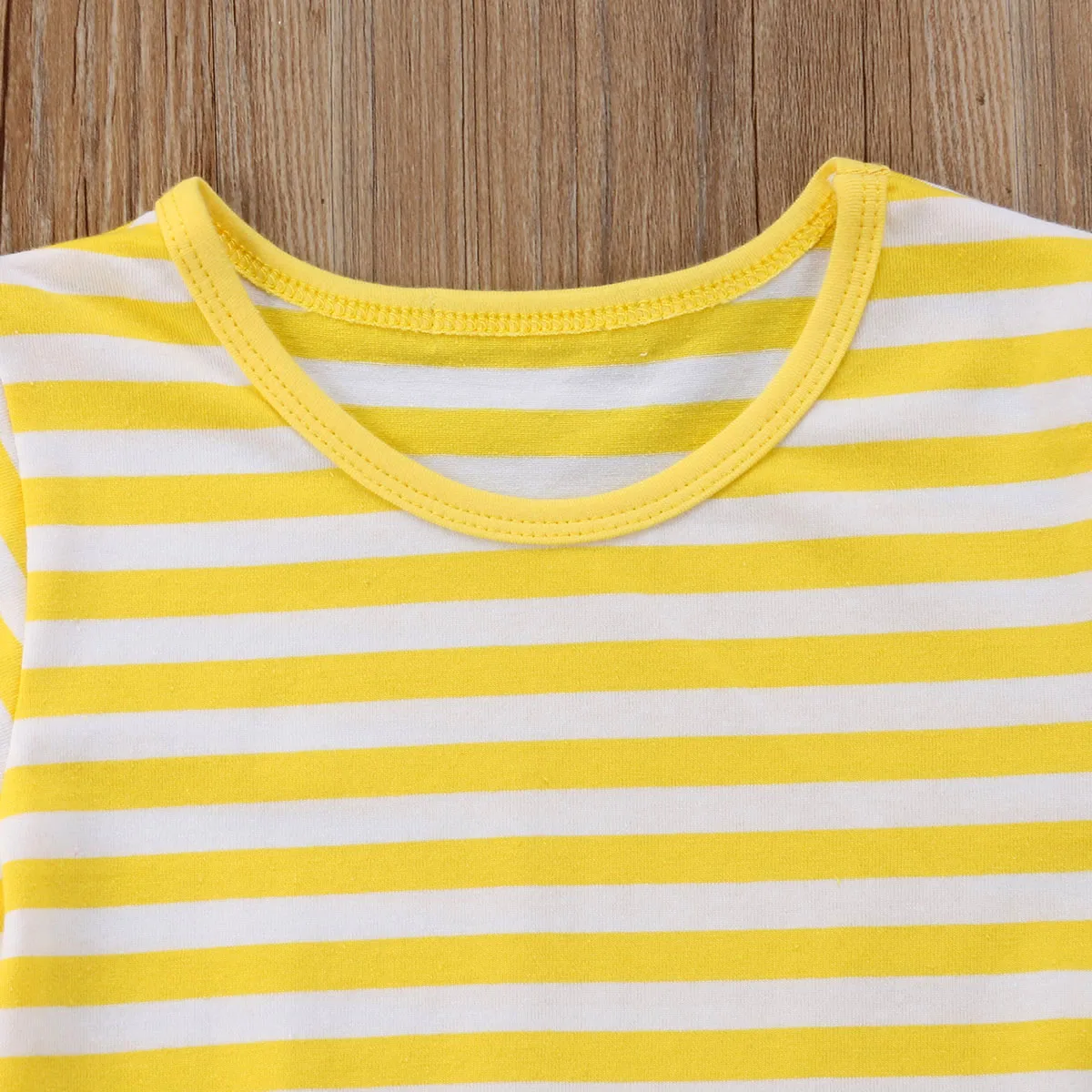 Summer Kids Baby Girl Dress Party Striped Sleeve Cotton | Детская одежда и обувь