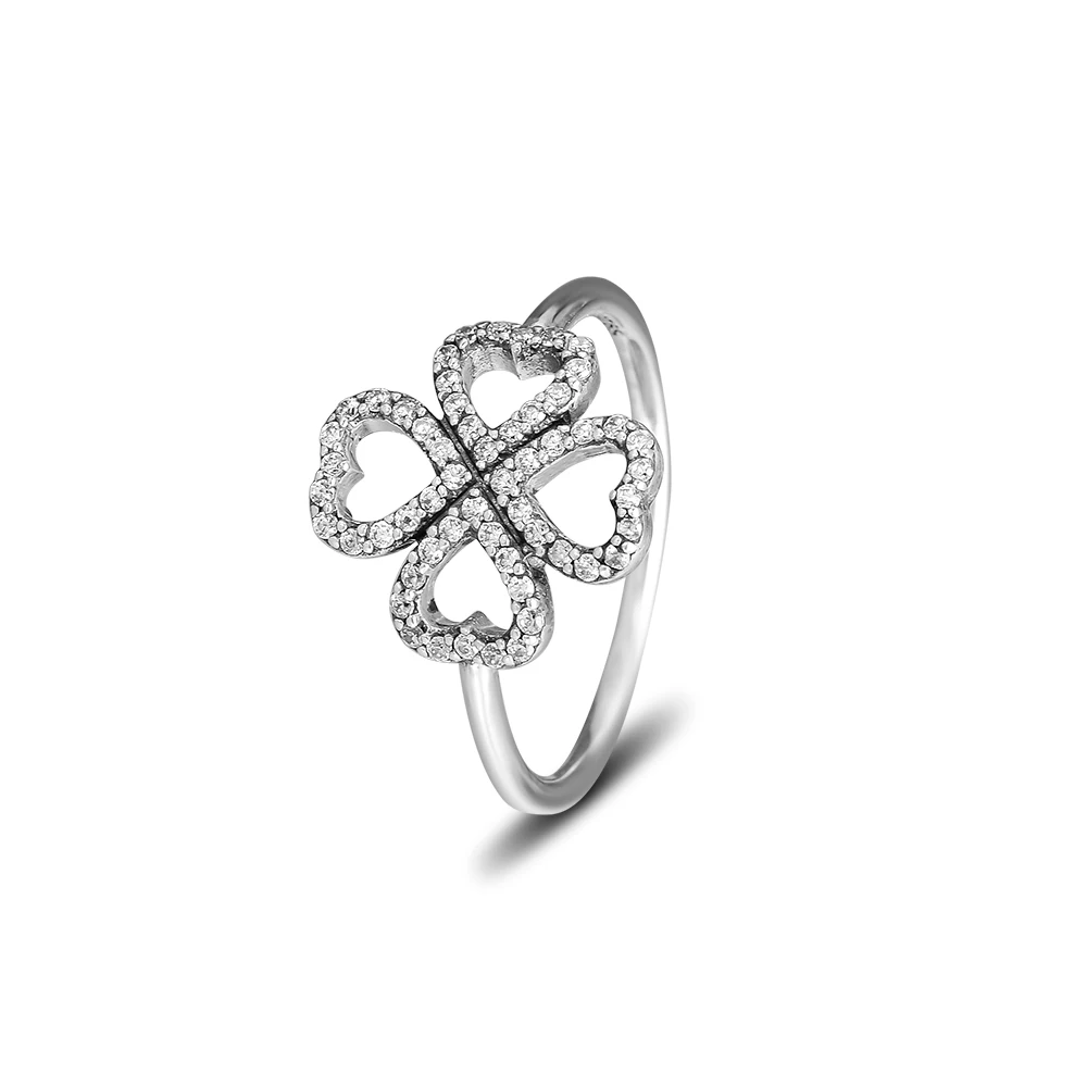 Женское кольцо из серебра 925 пробы с лепестками любви|ring sterling|925 sterling silver jewelryring |
