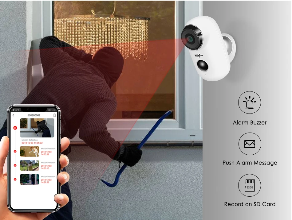 1080P Wifi батарея ip-камера уличная солнечная панель Беспроводная перезаряжаемая камера водонепроницаемая PIR сигнализация Hiseeu