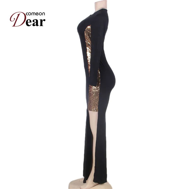 Повседневное летнее платье Comeondear 2017 с одним открытым плечом вечернее макси