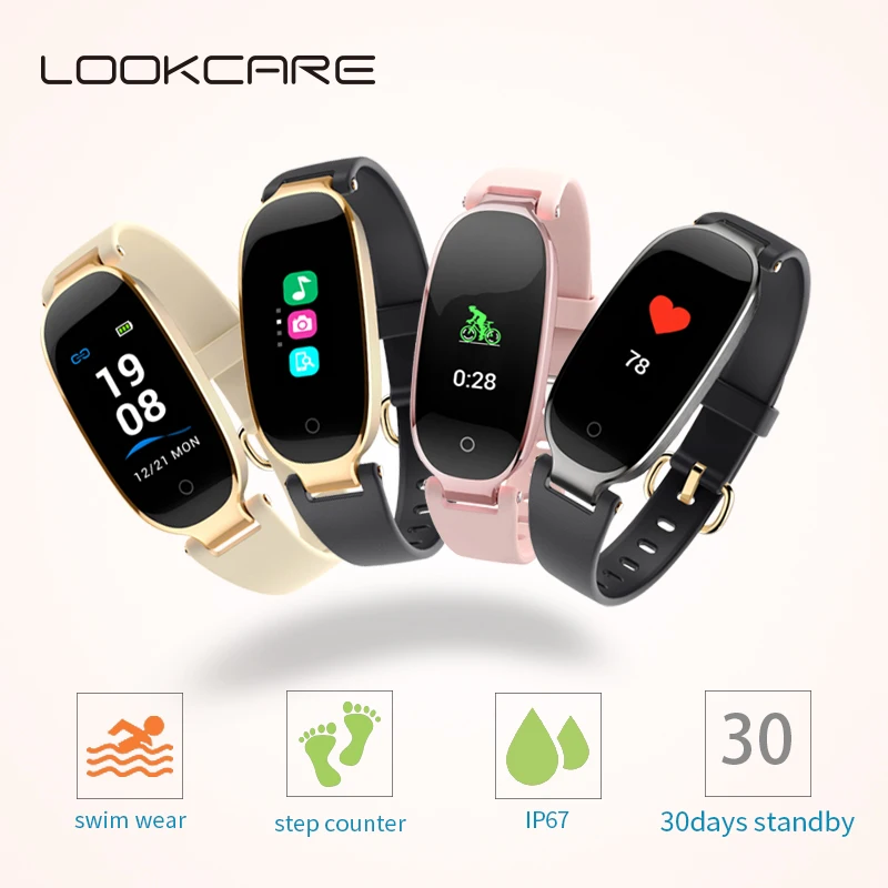 Модный S3 Plus умный Браслет IP67 водонепроницаемый леди монитор сердечного ритма