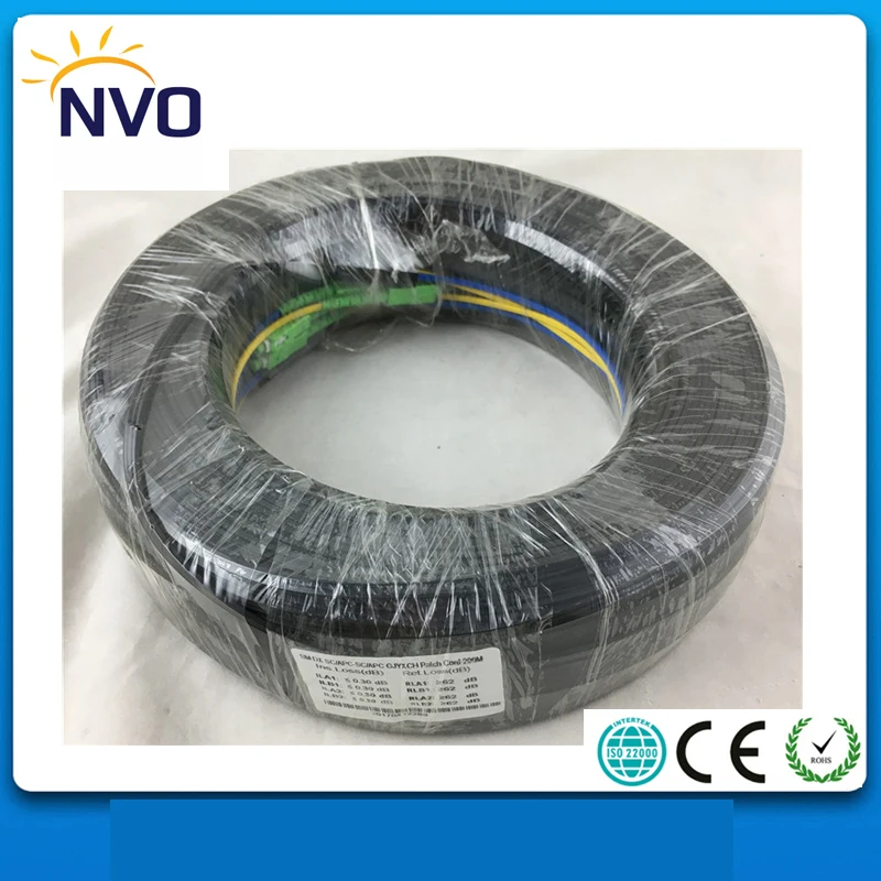 200M Outdoor FTTH Fiber Optic Drop Cable Patch Cord SC/APC to Duplex SM G657A2 LSZH 2cores GJYXCH | Мобильные телефоны и