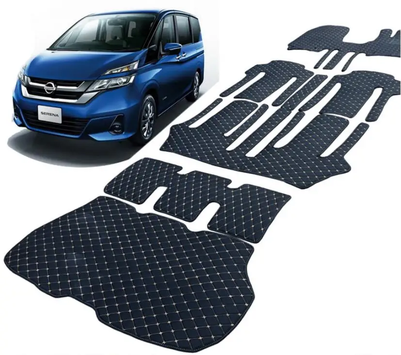 Jioyng 3D Роскошные слякоть ствол и коврики ног мат для NISSAN SERENA C25 C26 C27 правым 7/8 мест