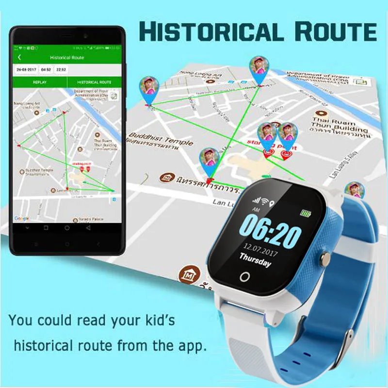 Gps умные часы Детские 2018 Professional waterproof с SOS трекер будильник анти-потерянный Smartwatch
