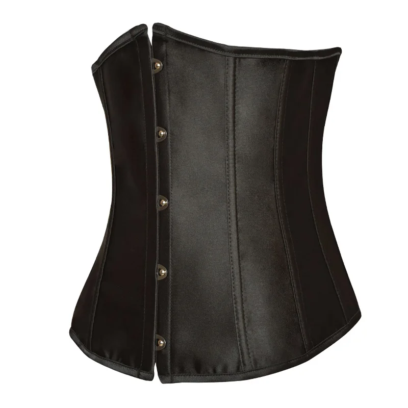 Готические Сатиновые корсеты сексуальные женские подгрудное бюстье размера плюс Корсеты Топ 8192