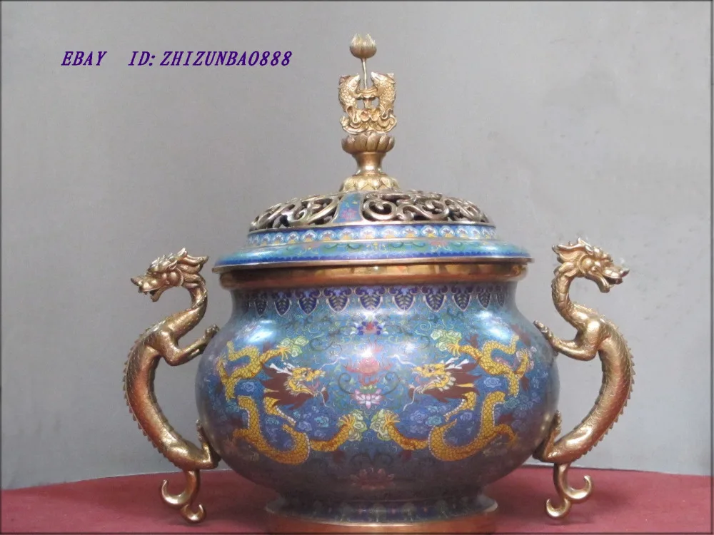 Красивая декорированная 21 &quotКоролевская перегородка 100% бронза 24k золото фу FOO