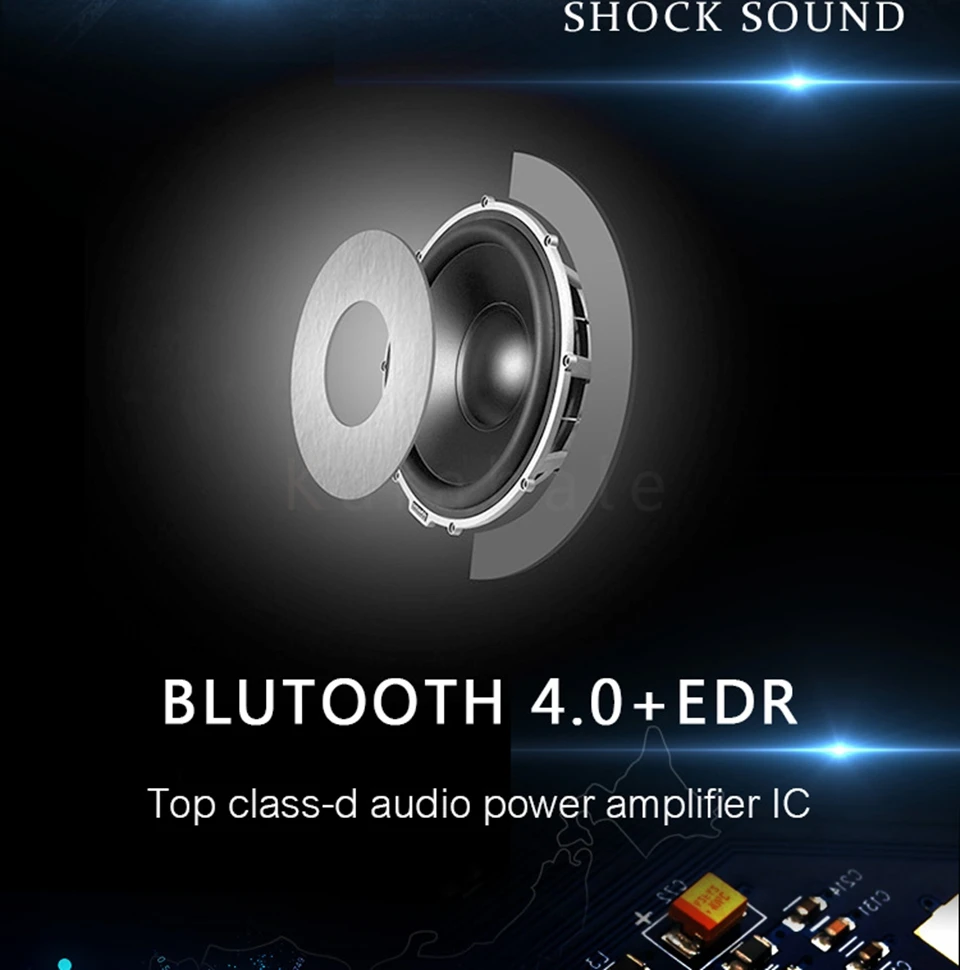 20 Вт 3D стерео HIFI Bluetooth металлический динамик 5 шт. звуковые блоки супер бас портативный беспроводной компьютер автомобильный динамик-сабвуфер Mic