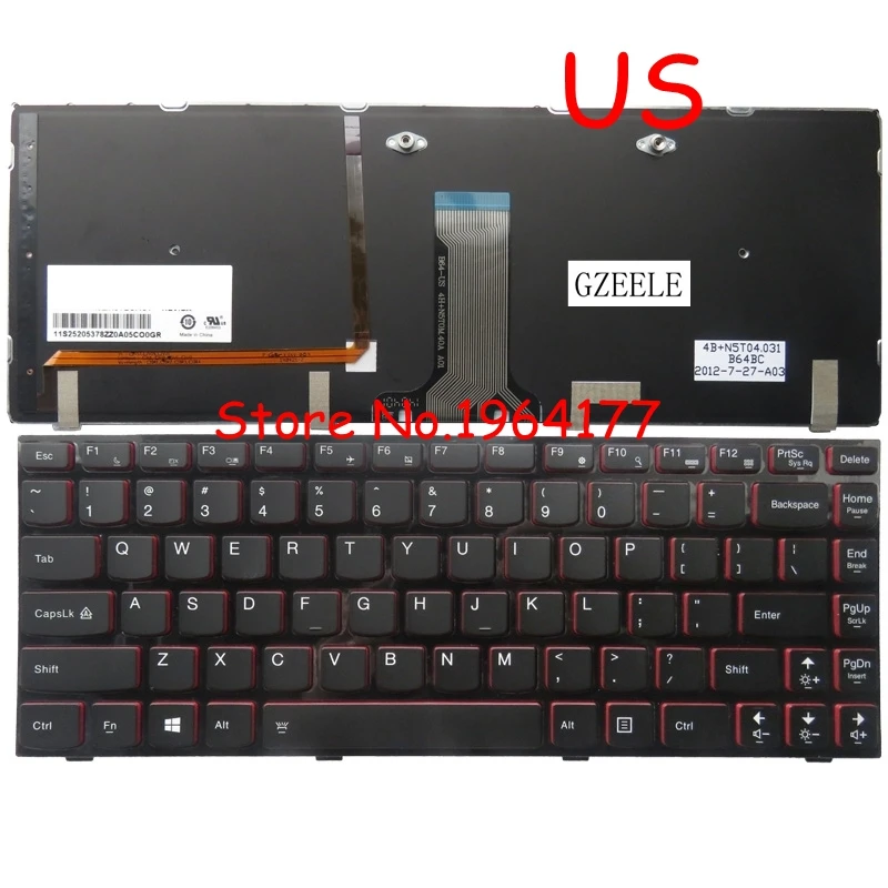 Клавиатура для ноутбука LENOVO Y400 Y410 Y430P Y400P Y410P Y400N Y410N английская клавиатура для ноутбука с американской подсветкой 25205348