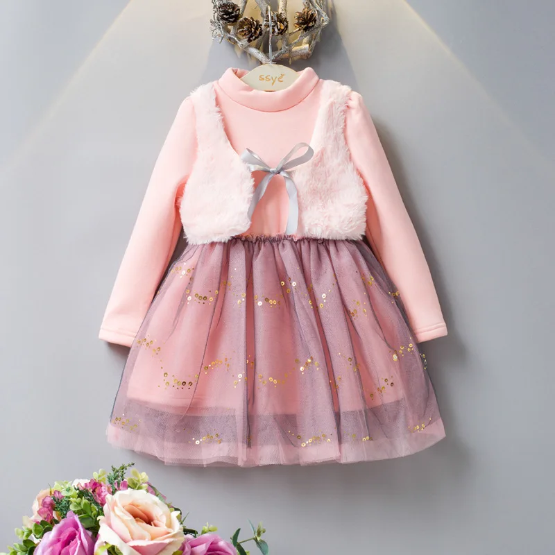 Baby Girl Dress 2021 New Autumn Spring Casual Cute Kids Long Sleeve Christmas Princess For Girls Clothes 2 3 4 5 6 7 Years | Детская