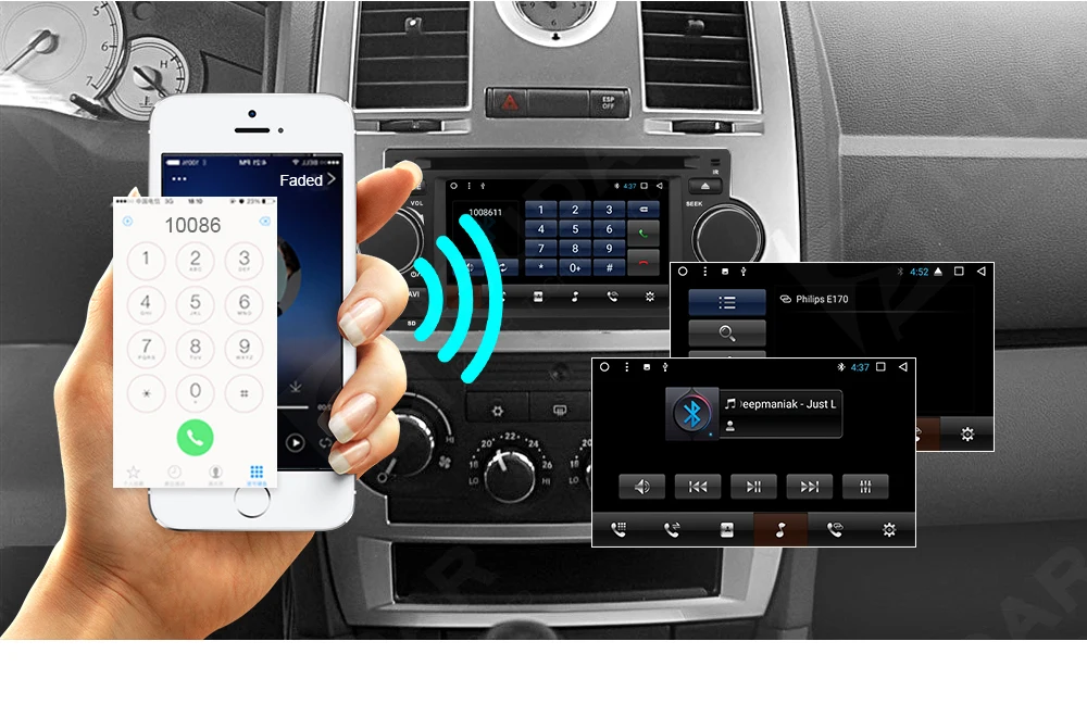 Isudar Автомобильный мультимедийный плеер android 7.1.1 5 дюймов для Chrysler/300C/Dodge/Jeep/Commander/Compass/Grand Cherokee радио gps DVD