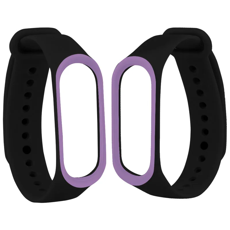 Mi Band 3 4 браслет для Xiaomi mi 3 4 ремешок на запястье Двойной Цветной силиконовый браслет Смарт-браслет аксессуары