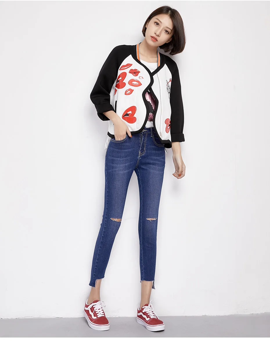 LEIJIJEANS, летние, размера плюс, рваные, с неровным вырезом, длина по щиколотку, обтягивающие, узкие, стрейч, средняя талия, деним, женские джинсы