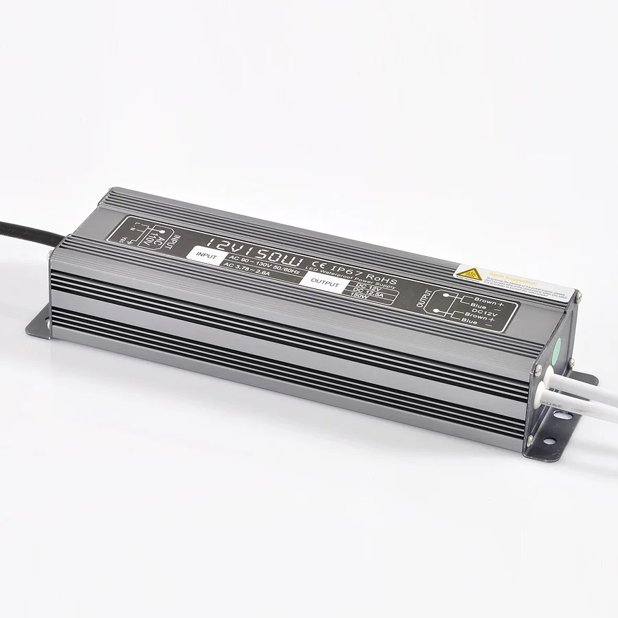 IP67 AC 100 V 250 к DC 12Vdc 12.5A 24V 6.25A 150w трансформатор освещения 3 года гарантии CE Rohs EMC