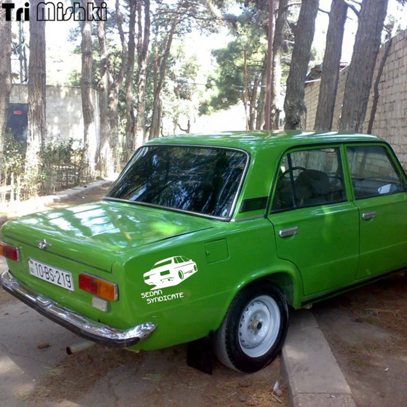 Tri Mishki HZX233 13.5*20см 1 4шт прикольные виниловые наклейки на авто sedan syndicate for vaz lada ВАЗ