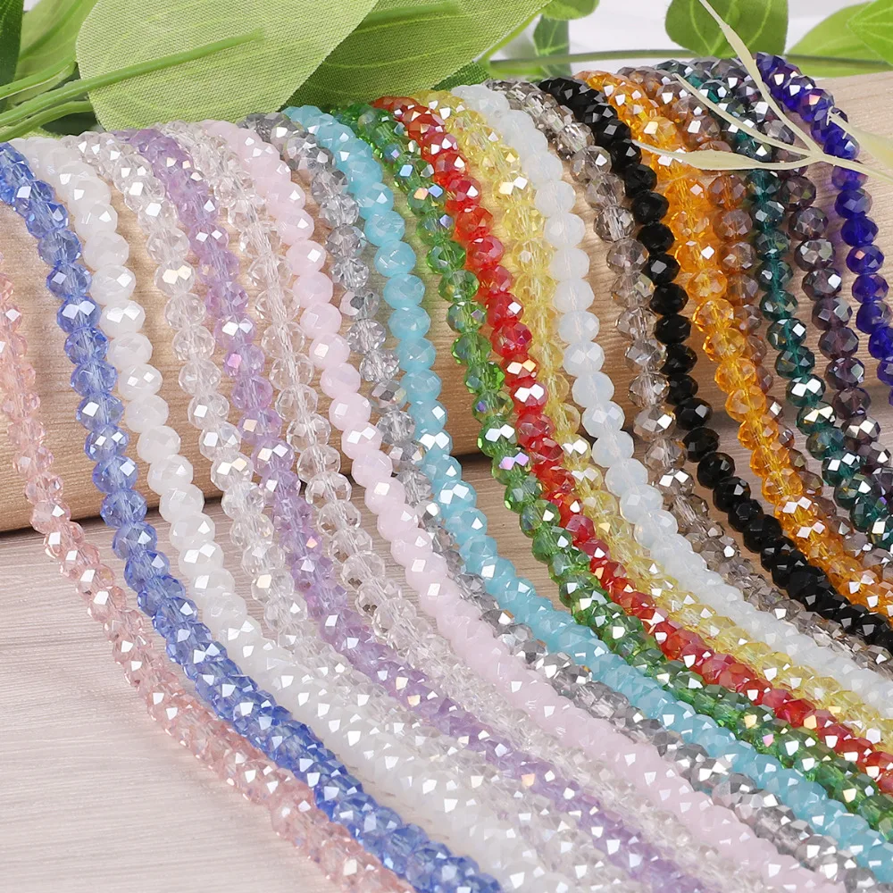2mm 3mm 4mm 6mm 8mm Rondelle Austria Faceted Crystal Glass Beads Round Loose Spacer Jewelry Making DIY Wholesale In Bulk | Украшения и