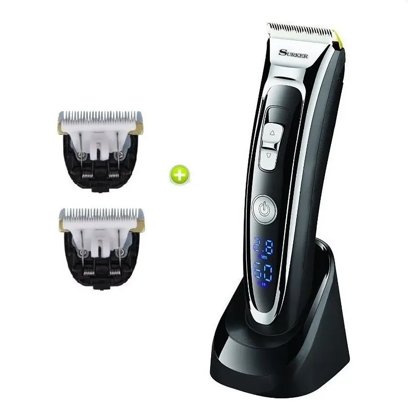 total 3 blade Мощная профессиональная машинка для стрижки волос для мужчин, триммер для волос, машинка для стрижки бороды, электрический триммер для стрижки волос, Машинка для стрижки волос, керамическое лезвие - Цвет: total 3 blade