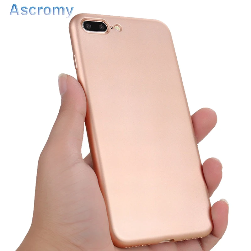 Ascromy Full Cover Soft Matte TPU Case for Apple iPhone 7 6 6S Plus 8 Back Sillicone Silicone Luxury capa Accessories |
