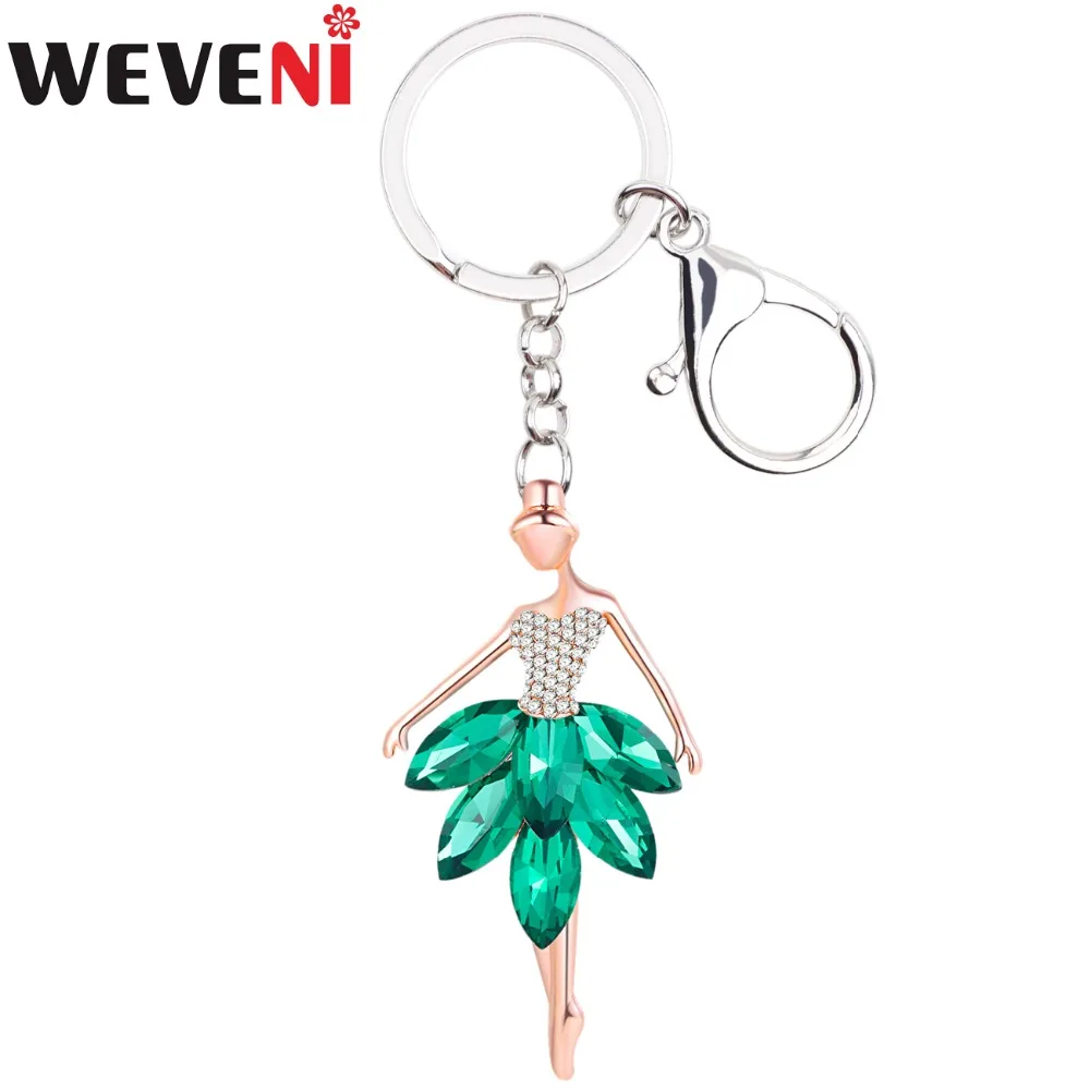 Брелок для балета WEVENI из сплава с кристаллами|charm keychain|handbag charmskeychain accessories |