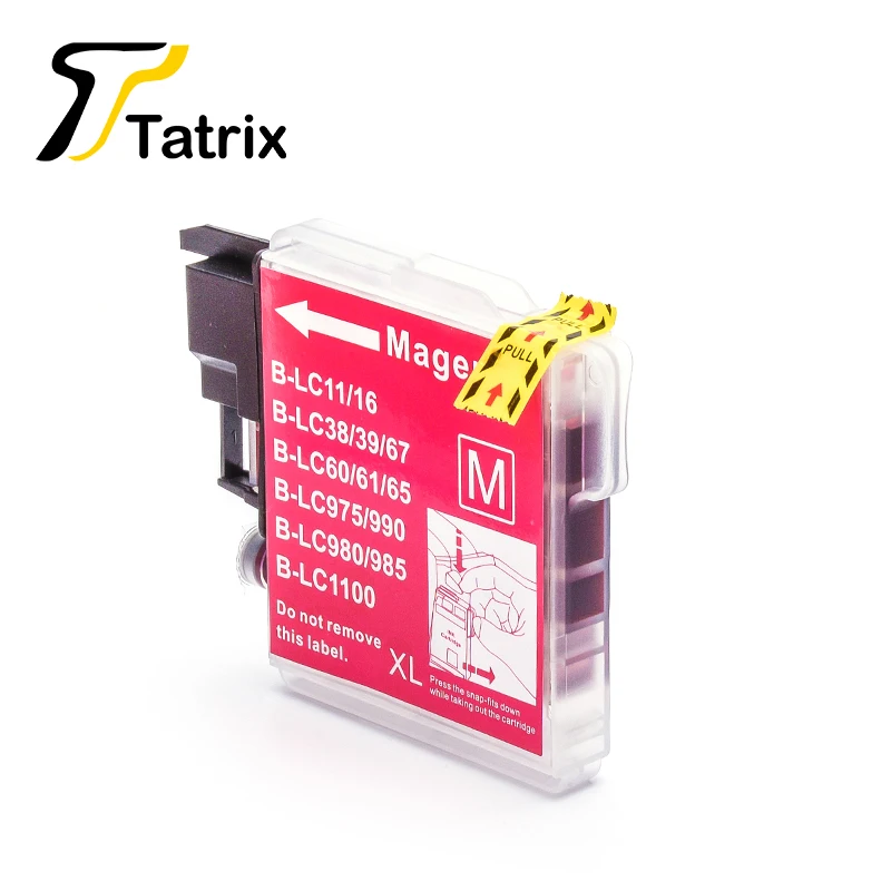 Чернильный картридж Tatrix LC11 LC16 LC38 LC61 LC65 LC67 LC980 LC990 LC1100 для Brother DCP J140W 145C 165C 185C 195C|ink