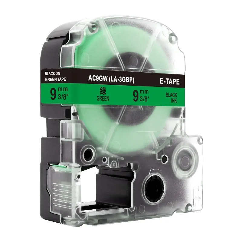 Labelife 1 шт. SS9KW LC-3WBN совместимый Epson LabelWorks LK ленты Стандарт 9 мм для LW-300, LW-400 SR530C - Цвет: Black on Green