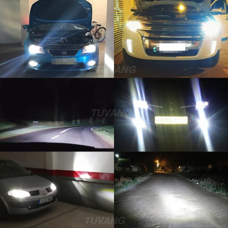 Tuvang Mini H7 H8 H11 H4 Hi/Lo луч 9005 9006 HB3 HB4 9012 8000Lm автомобильная светодиодная лампа для фары